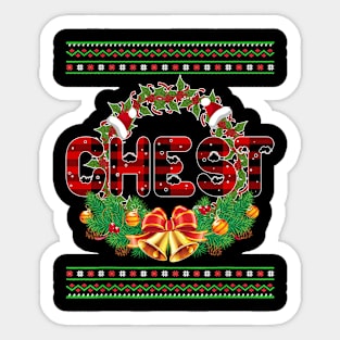 ugly christmas sweater Sticker